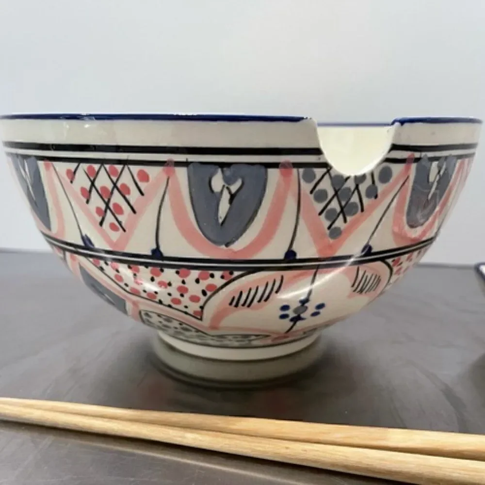 Le Souk Ceramique - Noodle Bowl w/ Chopsticks Soy